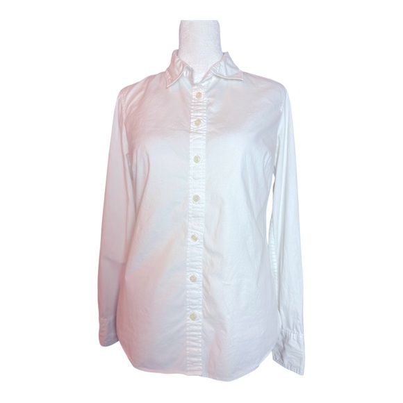 J. Crew Tops - J. Crew Haberdashery Classic White Button-Up Shirt Timeless Wardrobe Essential